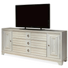 California Rustic Oak TV White Media Entertainment Console