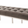 Arteriors Home, Zephyr Tufted Dove Leather Bench sale