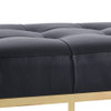 Arteriors Home, Zephyr Tufted Black Leather Bench sale