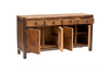 Rustic Jaden 4 Drawer 4 Door Dining Sideboard