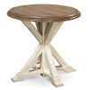 Coastal Beach White Oak Round End Table