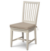 Coastal Beach White Dining Side Chair with Cushion