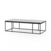 French Industrial Iron + Bluestone Top Coffee Table