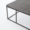 French Industrial Iron + Bluestone Top Large Coffee Table