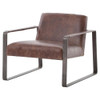 Lars Vintage Distressed Leather Lounge Chair