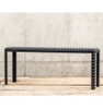 Industrial Metal Dome Rivet Console Table