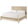 Country-Chic California King Woven Rattan Panel Bed Frame