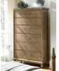 French Modern Light Wood Tall Bedroom Chest of drawers