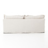 Esquire Bellevue's 7' White Linen Upholstered Armless Sofas