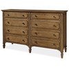 Maison Wooden 8 Drawers Double Dresser