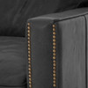 Top Grain Leather Sectional Sofa with nailheads