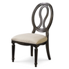 Country-Chic Maple Wood Black Pierced Back Dining Side Chair