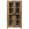 Angora Natural Reclaimed Wood Curio Display Cabinet