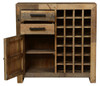 Angora Natural Reclaimed Wood 28-Bottle Wine Storage Cabinet