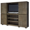 Playlist Vintage Oak Stacking Media Chest with Sliding Doors