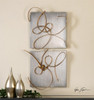 Harmony Abstract Gold Leaf Metal Wall Art