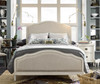 Amity French Oak Upholstered King Panel Bed - White