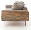 Ranger Industrial Loft Reclaimed Wood Sofa -  Stonewash Twill Stone