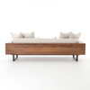 Ranger Industrial Loft Reclaimed Wood Frame Sofa - Natural Linen