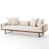 Ranger Industrial Loft Reclaimed Wood Sofa - Natural Linen