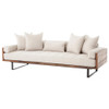 LLoyd Rustic Loft Natural Linen Exposed Wood Sofa