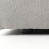 Plume Upholstered Block Arm Pewter Grey Sofa 96"