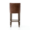 Urban-Rustic Chestnut Leather Bar Stool