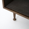 Hollywood Modern Shagreen Bedside Table - Antiqued Brass
