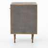 Hollywood Modern Shagreen Bedside Table - Antiqued Brass