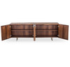 Berlin Reclaimed Wood 4 Door Console - Brass Legs