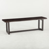 Live Edge Solid Wood & Iron Dining Bench 56"
