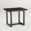 Live Edge Solid Wood & Iron Side Table