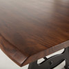 London Live Edge Wood & Cast Iron Dining Table 80"