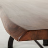 London Live Edge Wood & Cast Iron Dining Table 80"
