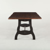 London Live Edge Wood & Cast Iron Dining Table 80"