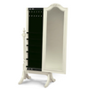 Rosalie White Standing Mirror with Jewelry Storage