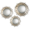 Uttermost Rain Splash Round Mirrors, S/3