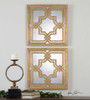 Uttermost Piazzale Gold Square Mirrors S/2