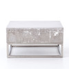 Concrete and Chrome Coffee Table