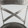 Steampunk Industrial Iron Counter Chair - Nickel