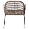 Bandera Gray Woven Wicker Outdoor Club Chairs