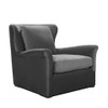 Wingback Gray Velvet Upholstered Arm Chair