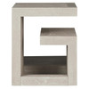 Modern Grey Oak Huston Geometric Bedside Table