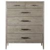 Kennedy Modern Grey Oak 6 Drawers Tallboy Chest