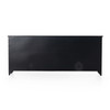 Camila Industrial Black Iron Sideboard with Glass Doors