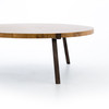 Exeter Live Edge Wood and Metal Leg Round Coffee Table