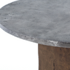 Boomer Rustic Industrial Wood Block Pedestal Bistro Table 42"