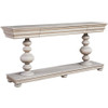 Belgian Cottage Balustrade Console Table - Antiqued White