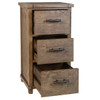 Farmhouse Reclaimed Wood 3 Drawers Filing Cabinet