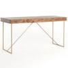 Keaton Reclaimed Wood + Antiqued Brass Writing Desk